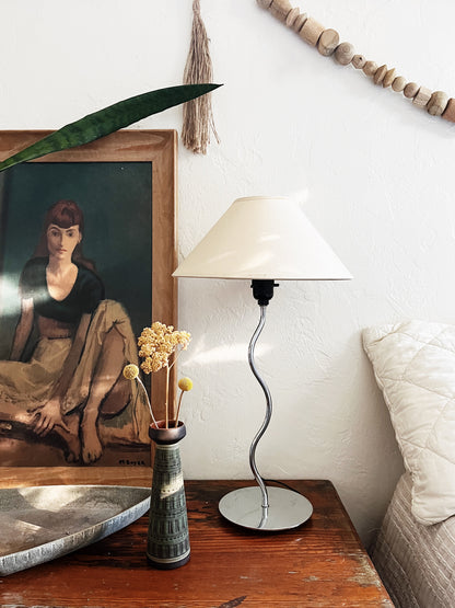 Vintage Chrome Squiggle Lamp