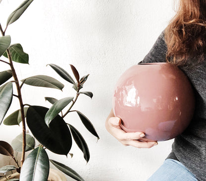 Vintage Ceramic Orb Vase