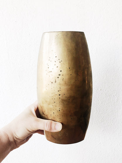 Vintage Modernist Brass Vase