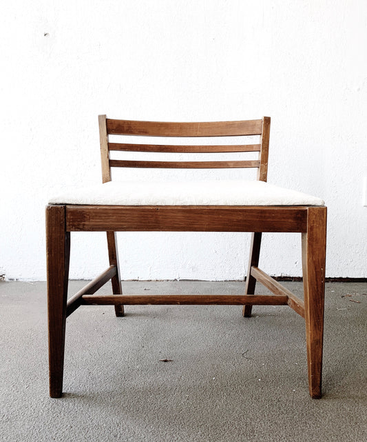 Low Back Mid Century Wide Seat Chair / Plano Bench