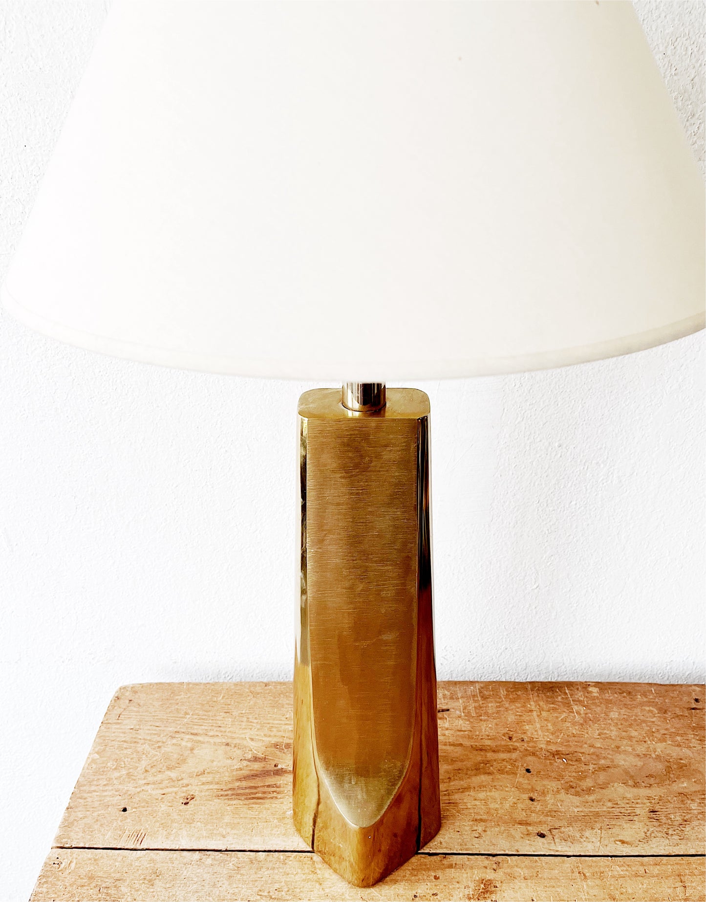 Vintage Brass Modernist Lamp