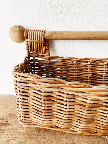 Vintage Basket with Wood Dowel