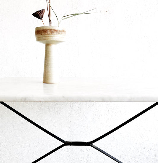 Antique Iron and Marble Table