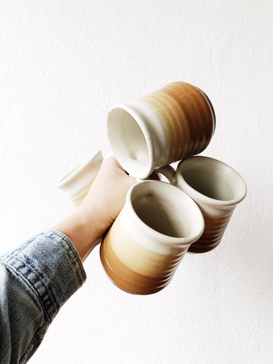 Vintage Set of Ombré Mugs