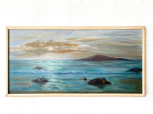 Vintage Framed Seascape Painting