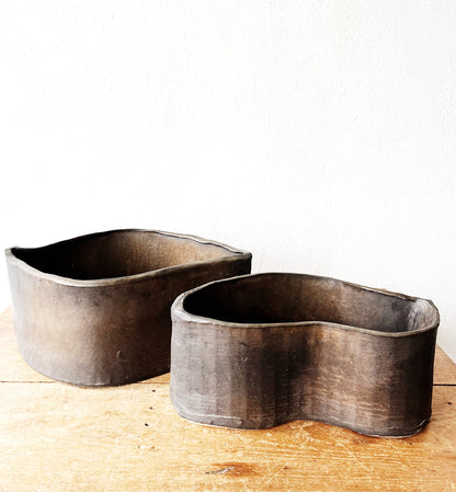 Handmade Raku Planter