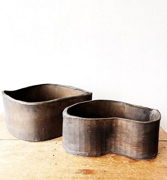 Handmade Raku Planter