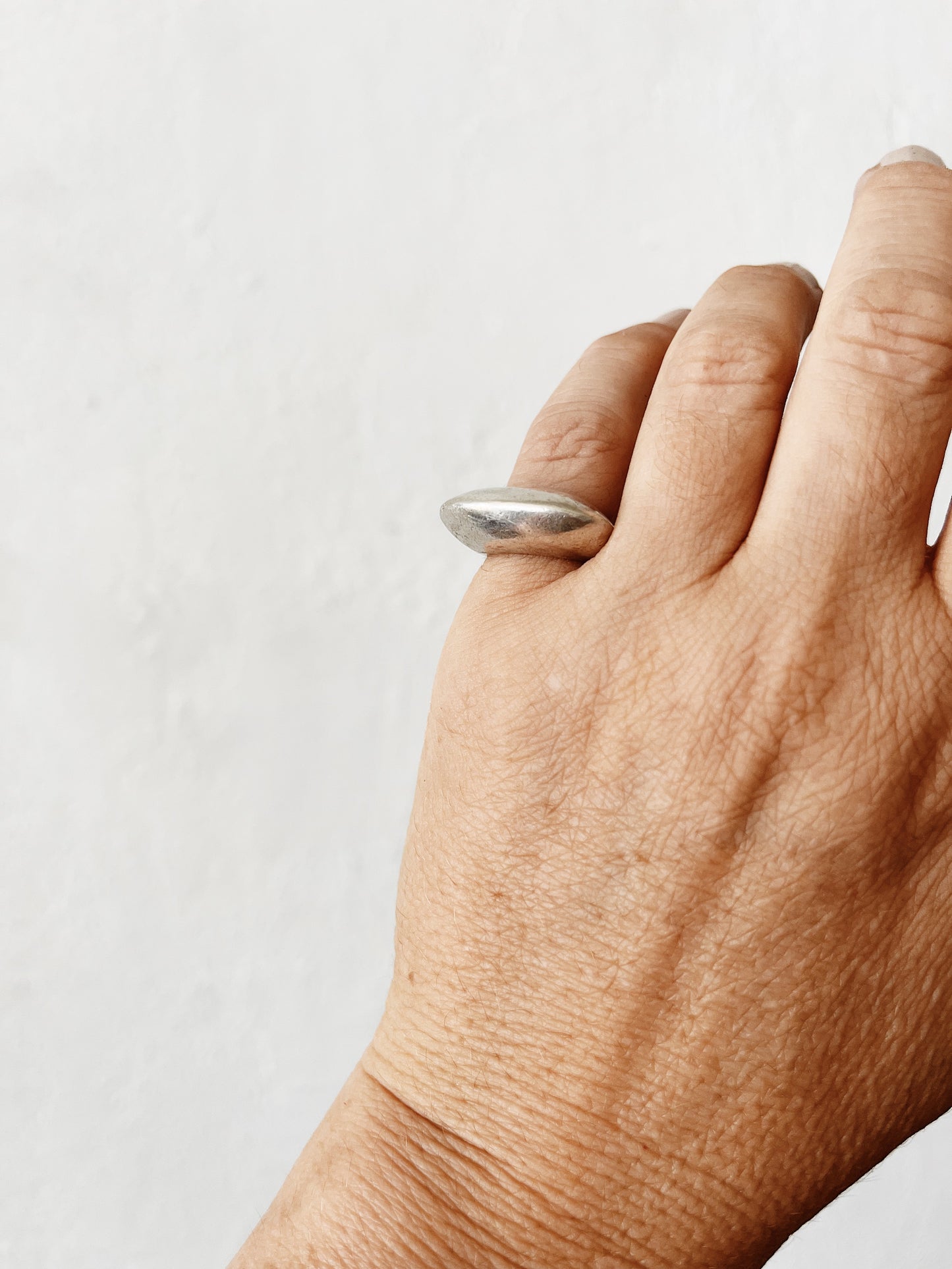 Modernist Sterling Dome Ring