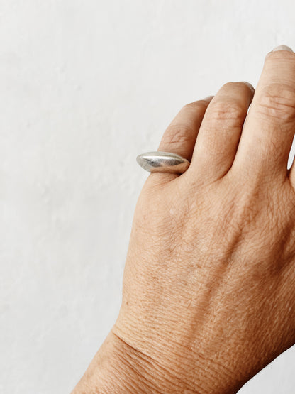 Modernist Sterling Dome Ring
