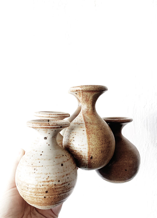Vintage Stoneware Cluster Vase