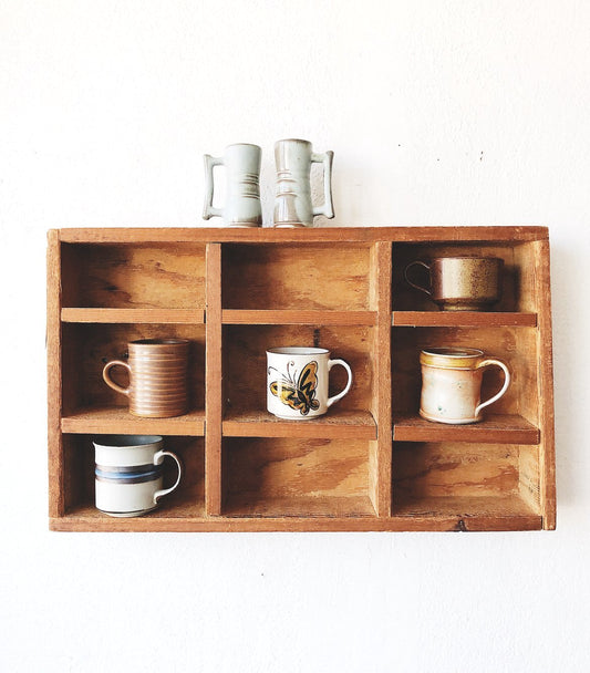 Vintage Primitive Cubby Shelf