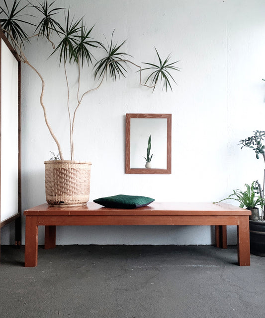 Large Vintage Handmade Solid Wood Bench/Low Table