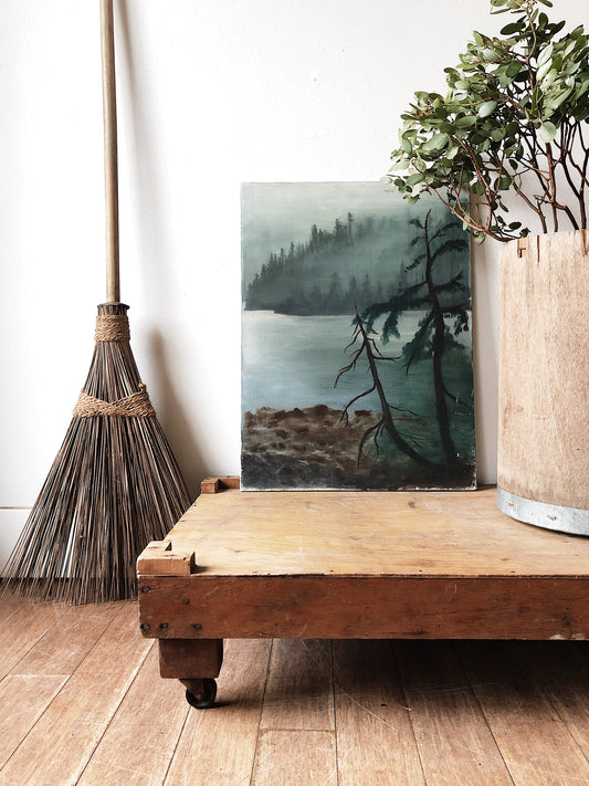 Vintage Moody Oil Landscape