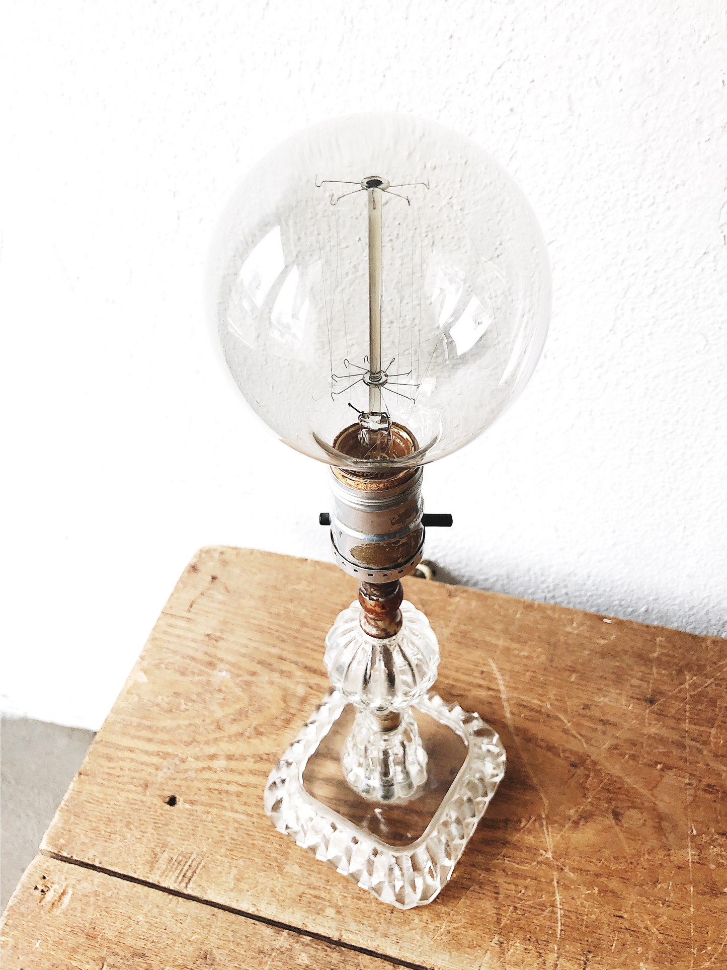Vintage Cut Glass Lamp