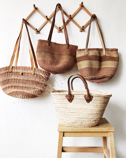 Vintage Straw Bucket Bag