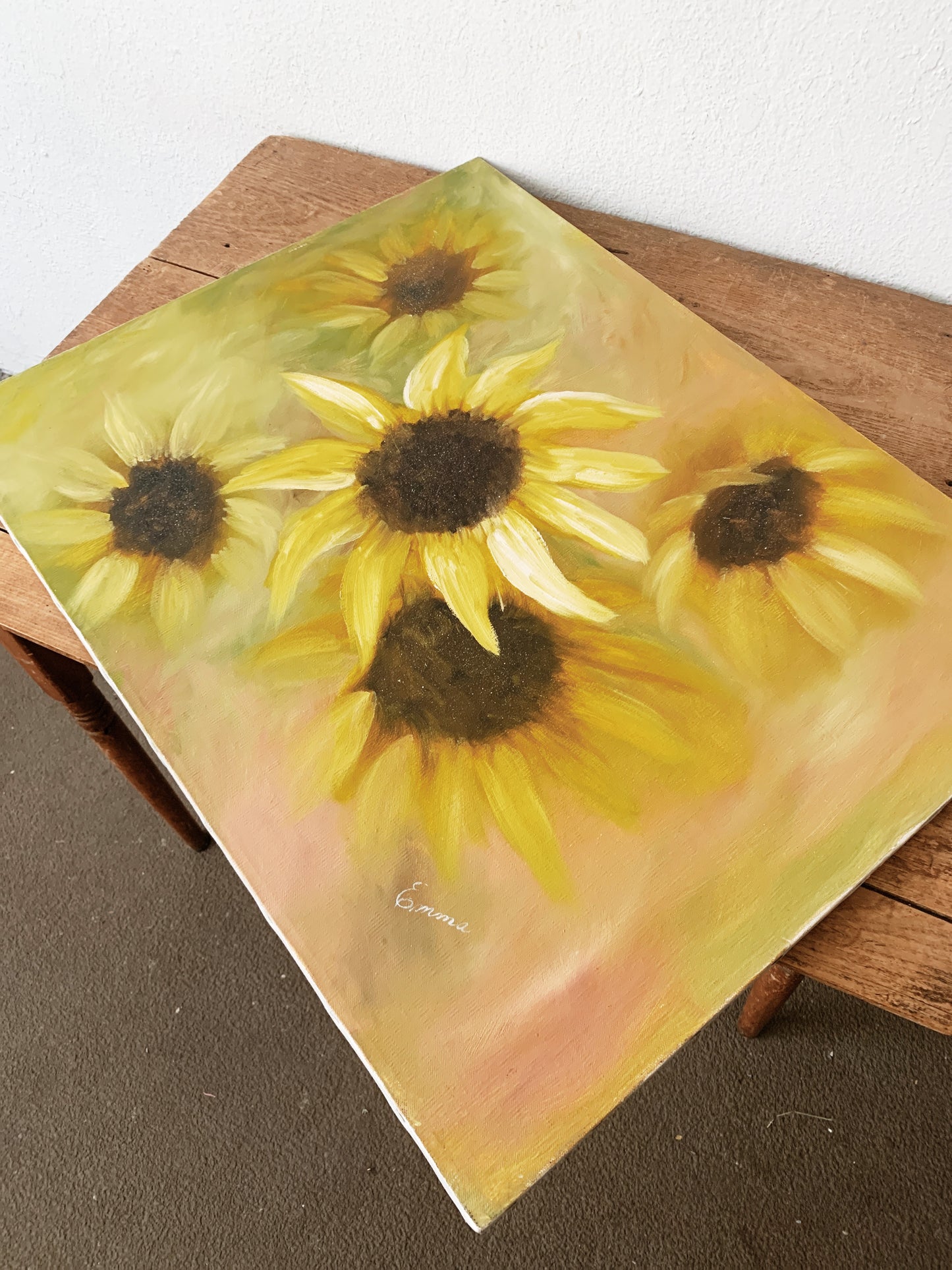 Vintage Sunflower Painting