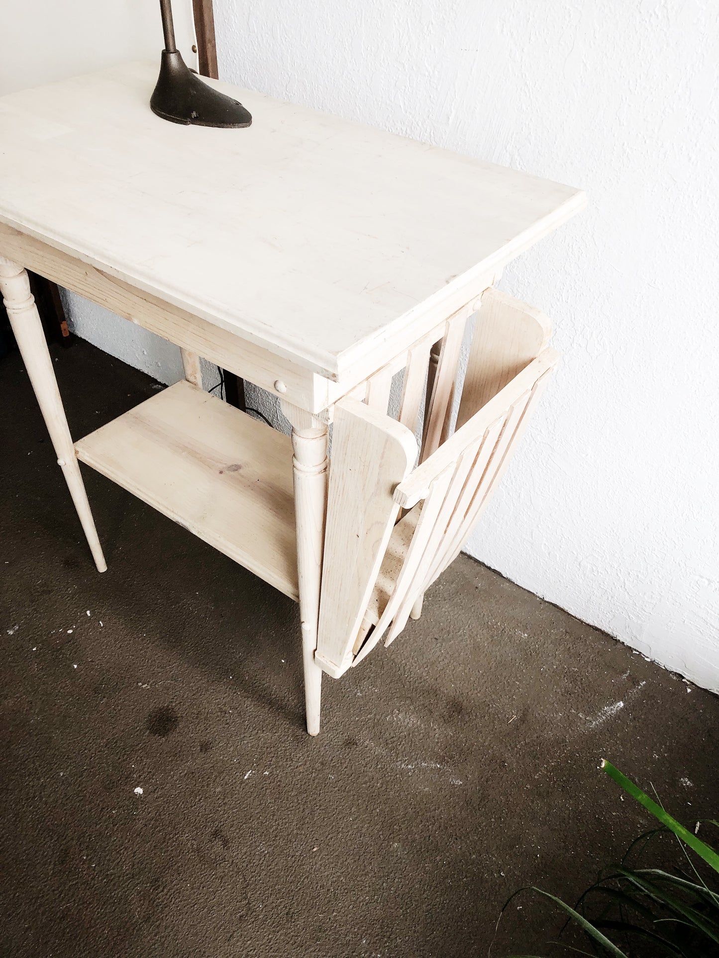 Vintage Natural Wood Book Table