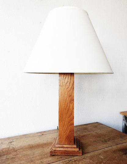 Vintage Pedestal Lamp with Shade