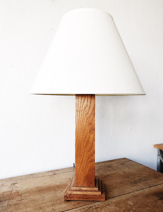 Vintage Pedestal Lamp with Shade