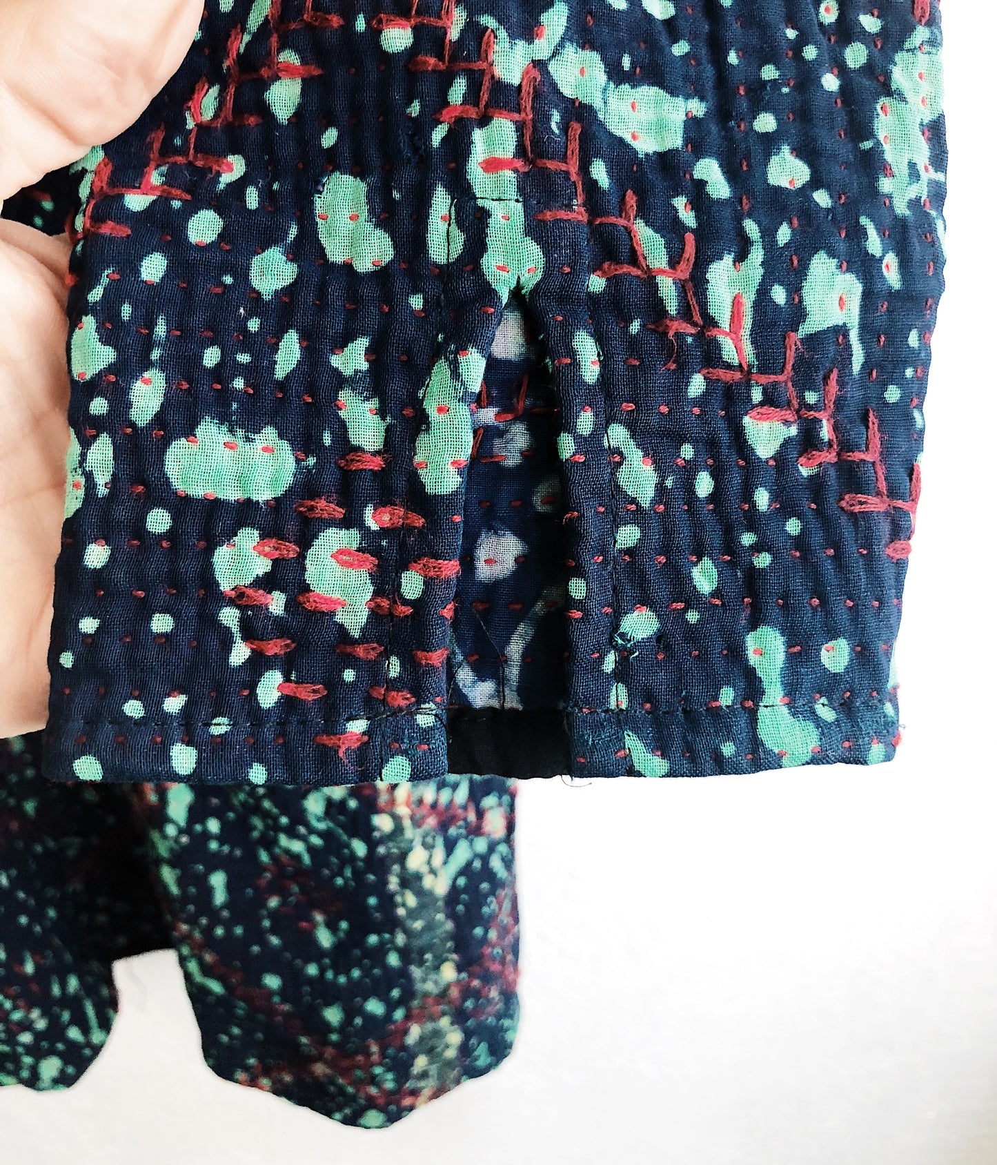 Fitted Quilted Splatter Coat