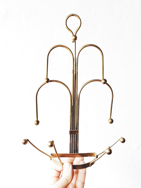 Vintage Brass Hanging Rack