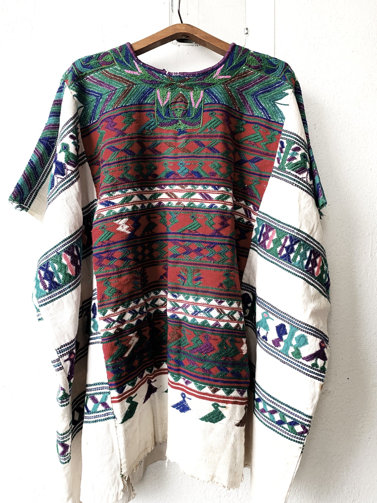 Vintage Embroidered Huichol Tunic