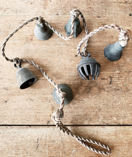 Antique Incised Brass Temple Bells