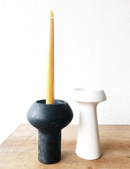 Mid Century Candle Holder Pair