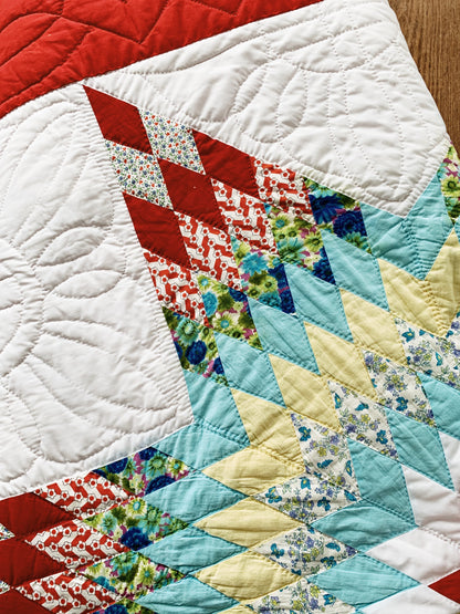 Vintage King Size Cotton Quilt