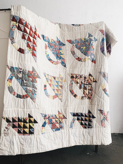 Vintage Handmade Cotton Quilt