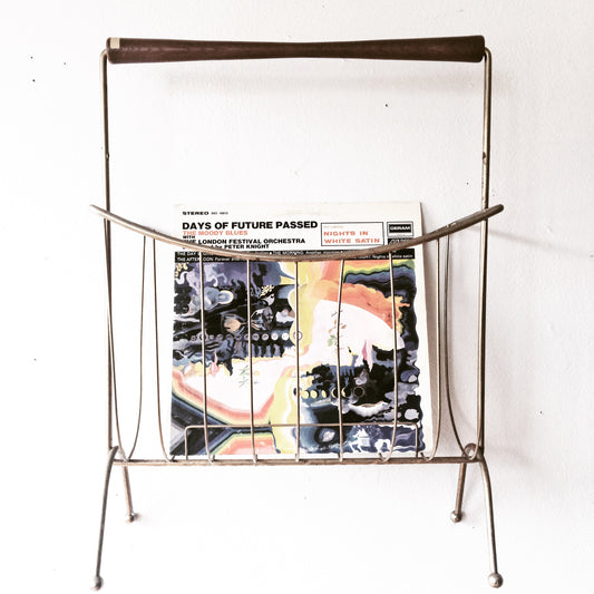 Mid Century Metal and Wood Rack