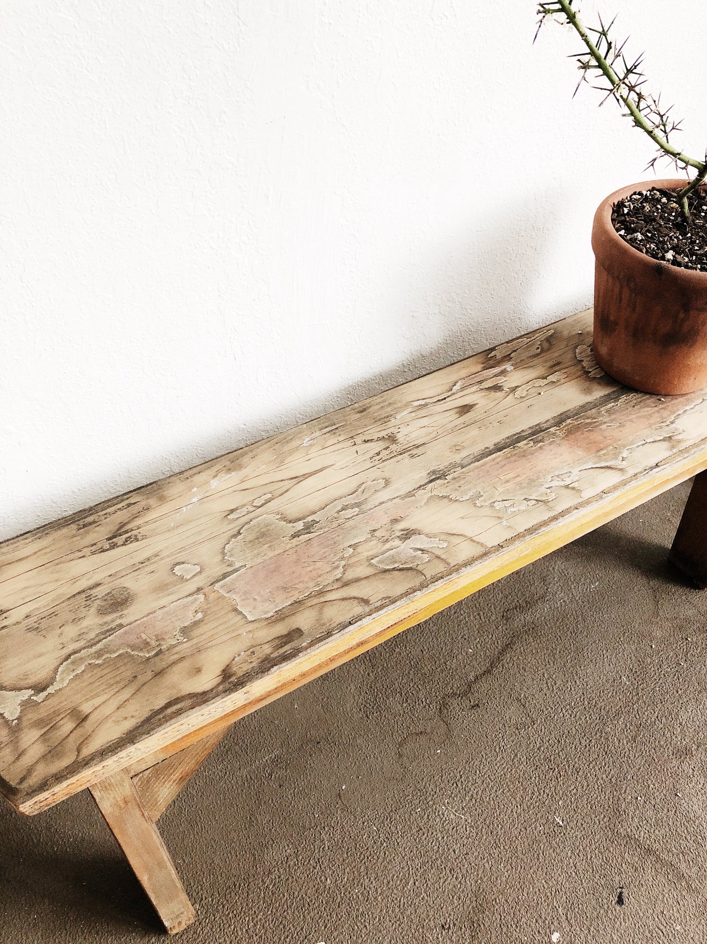 Vintage Weathered Entry Bench