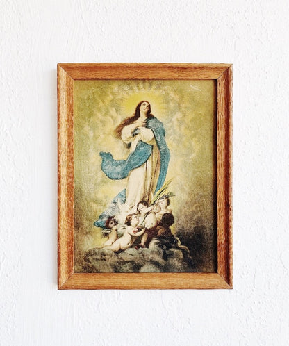 Antique Framed Mary Litho
