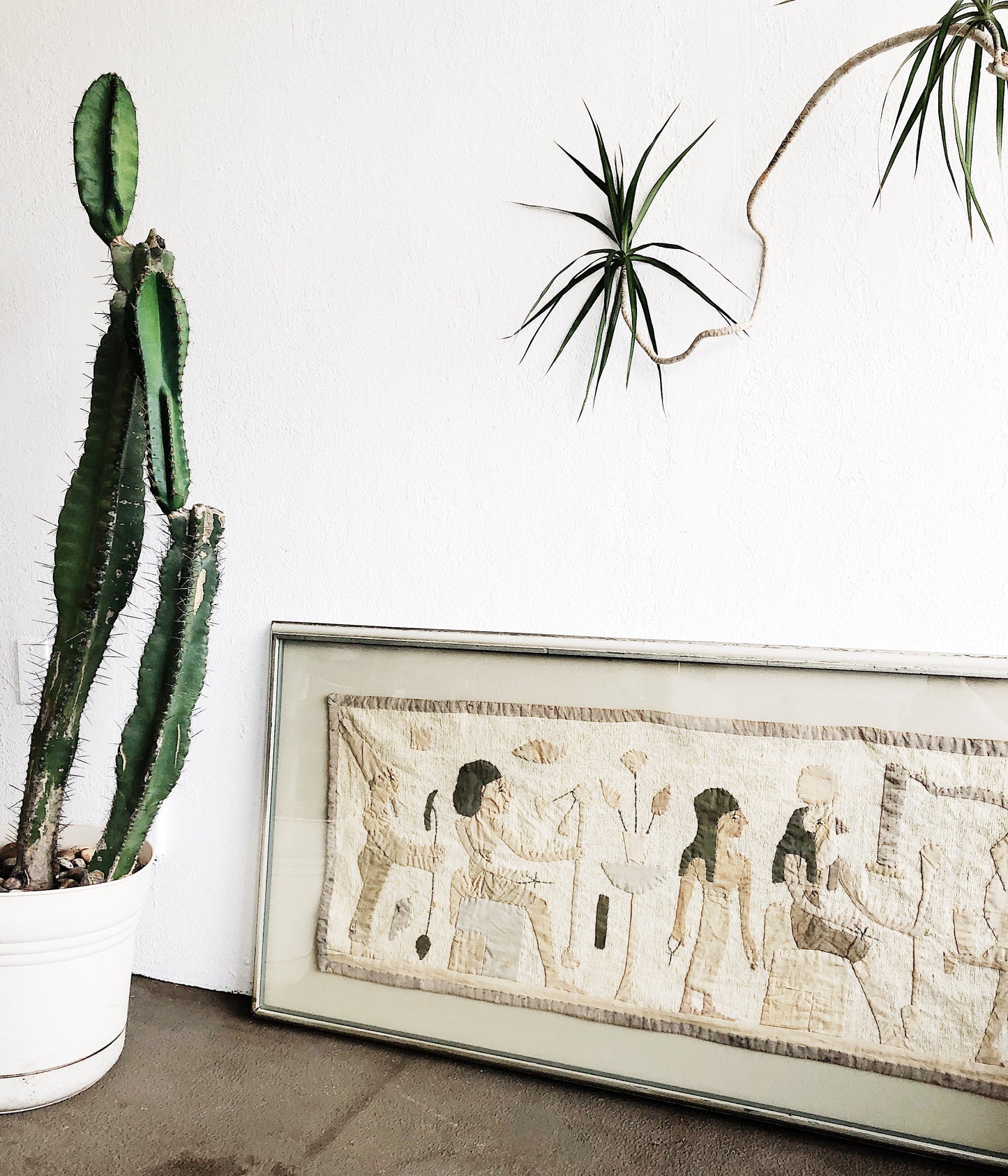 Vintage Art Deco Egyptian Revival Tapestry