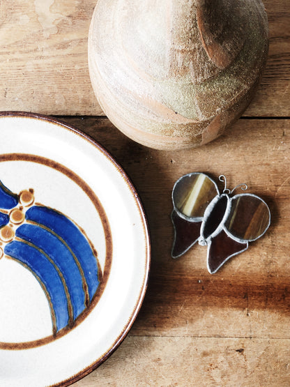 Vintage Stoneware Dinner Plate Japan