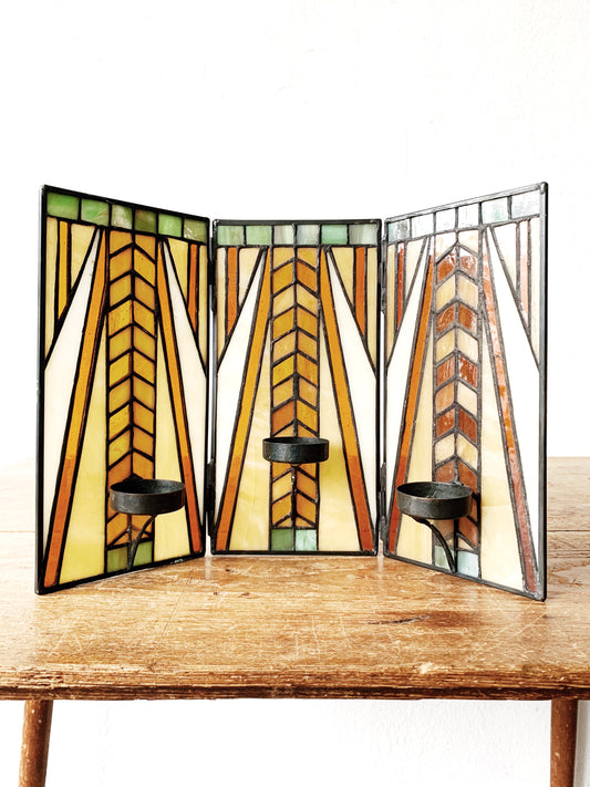 Vintage Leaded Stained Glass