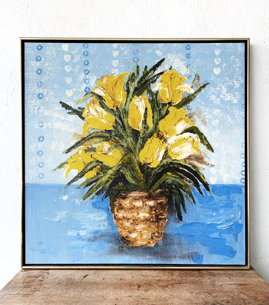 Large Framed Mid Century Oil Painting