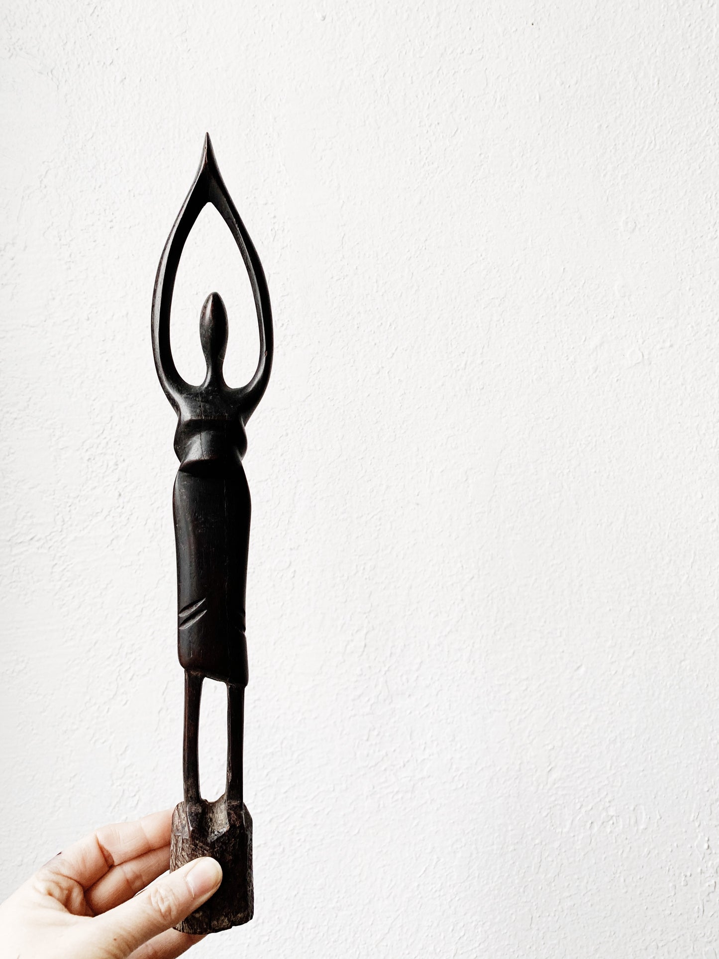 Vintage Carved Wood Statue Africa