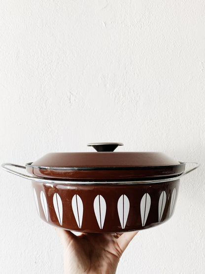 Mid Century Catherine Holm of Norway Lotus Enameled Stock Pot