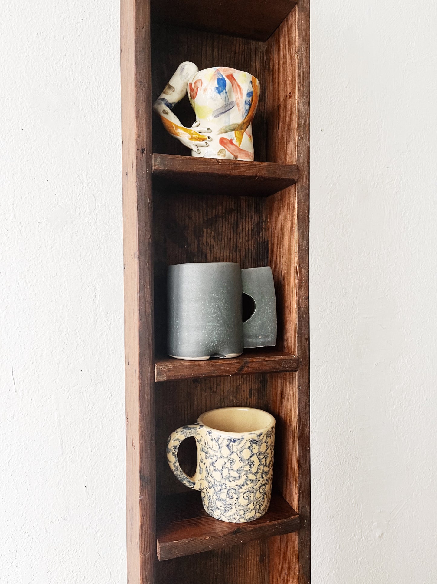 Primitive Cubby Shelf