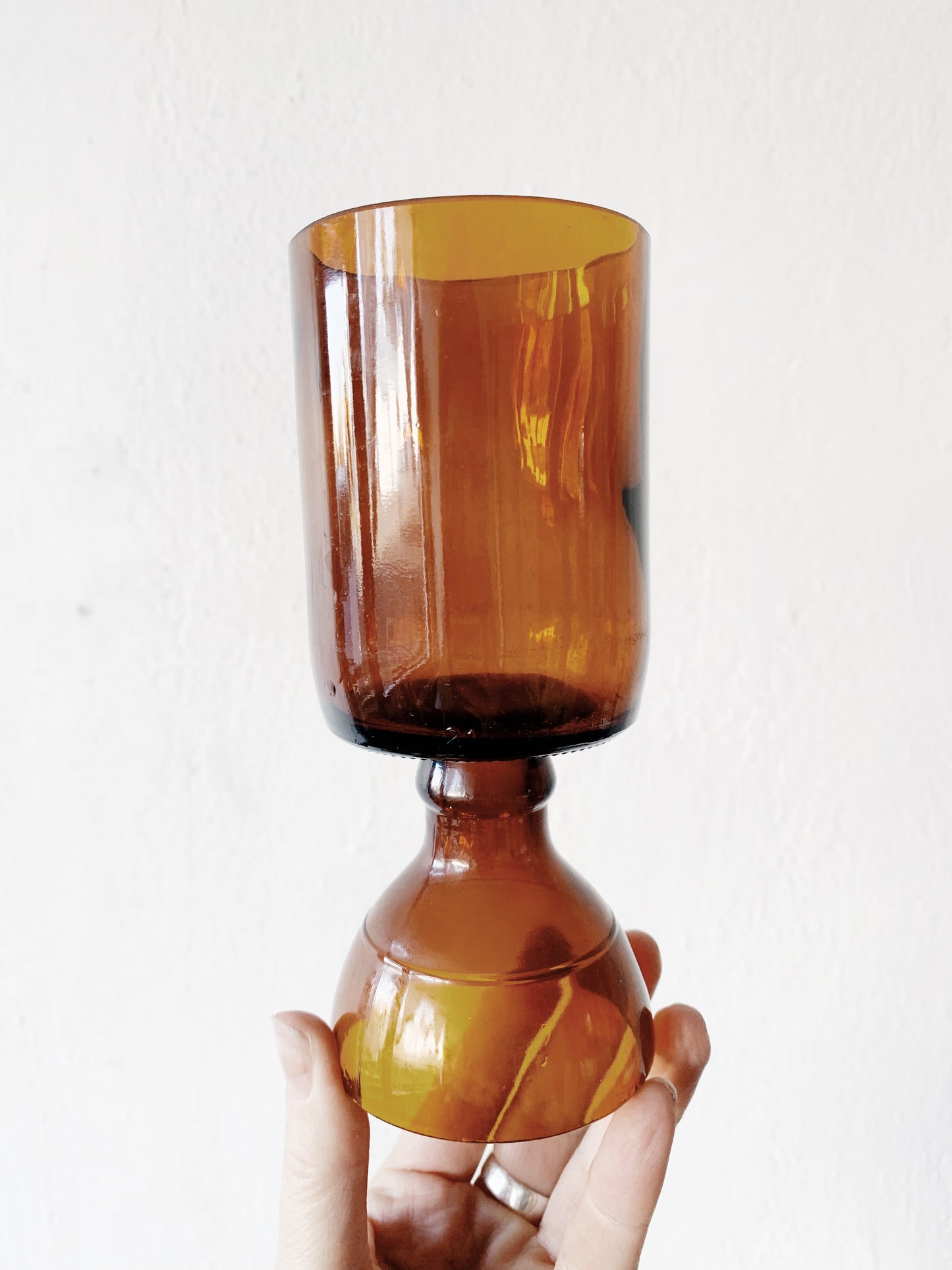 Handmade Amber Goblets