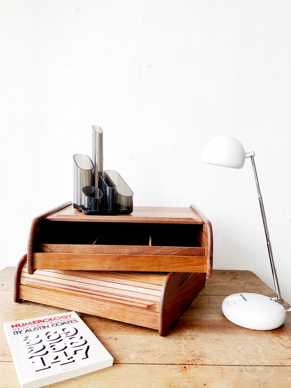 Vintage Teak Flat Storage