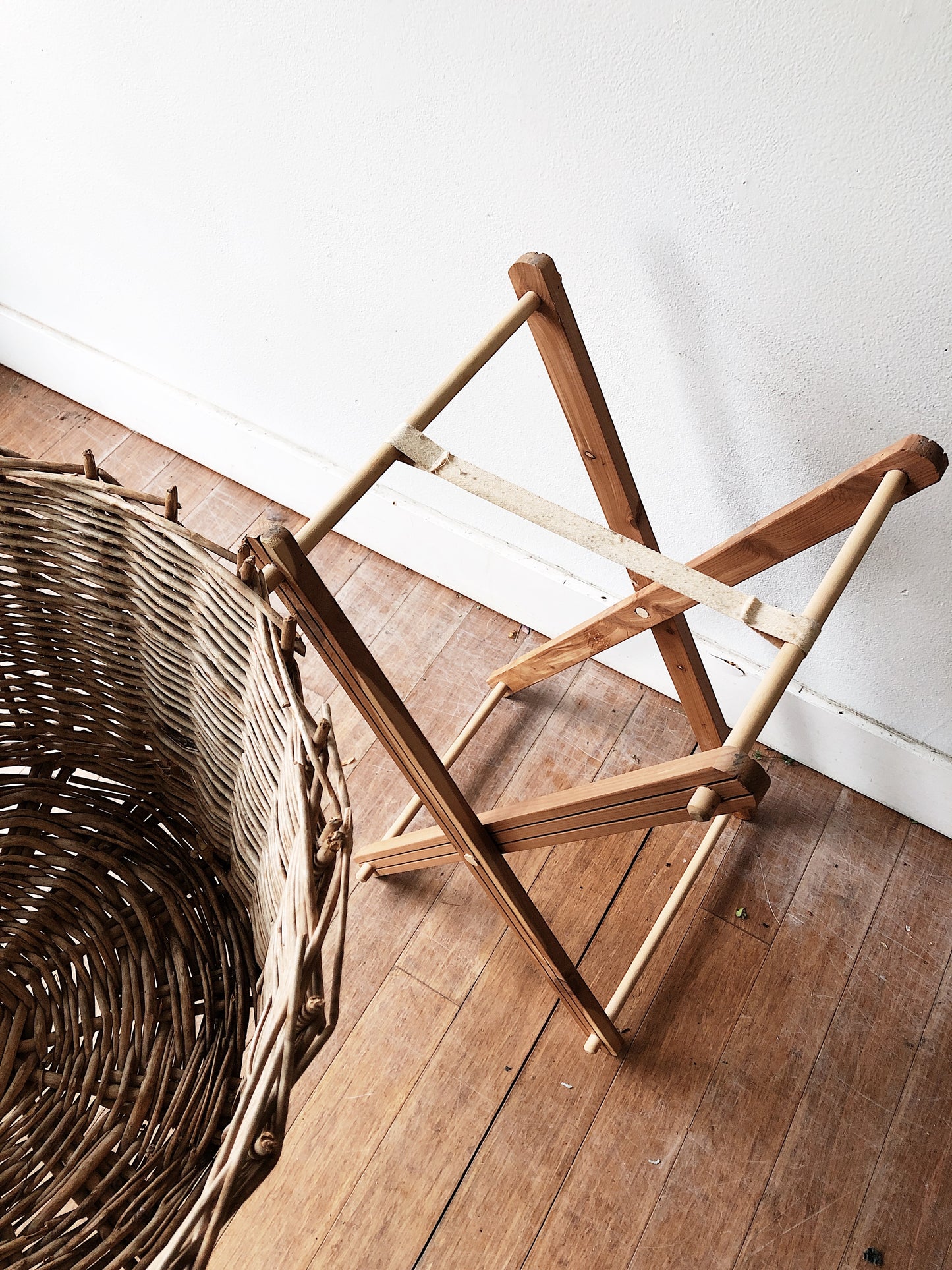 Vintage Laundry Basket and Stand
