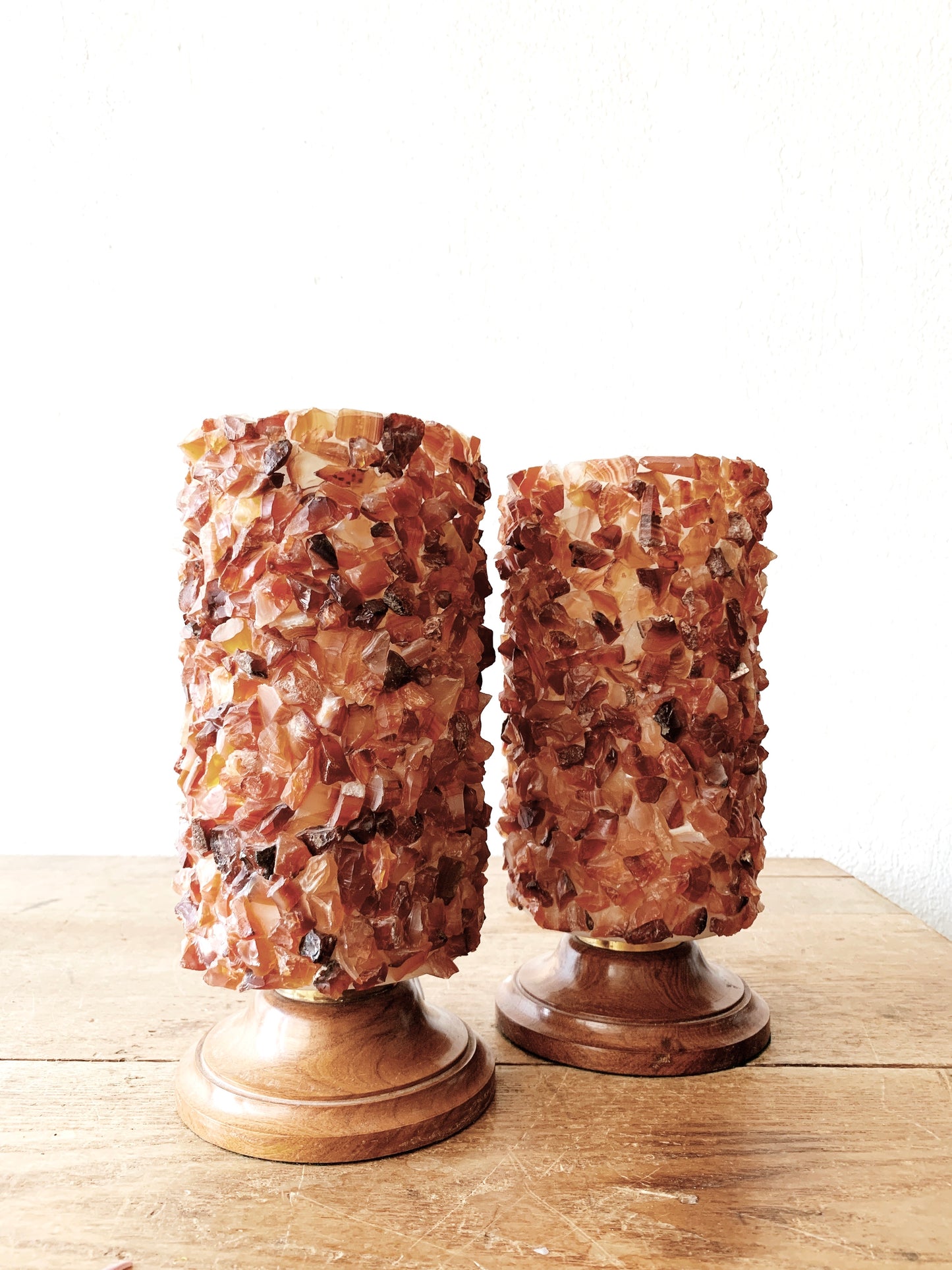 Mid Century Agate Encased Glass Lamp