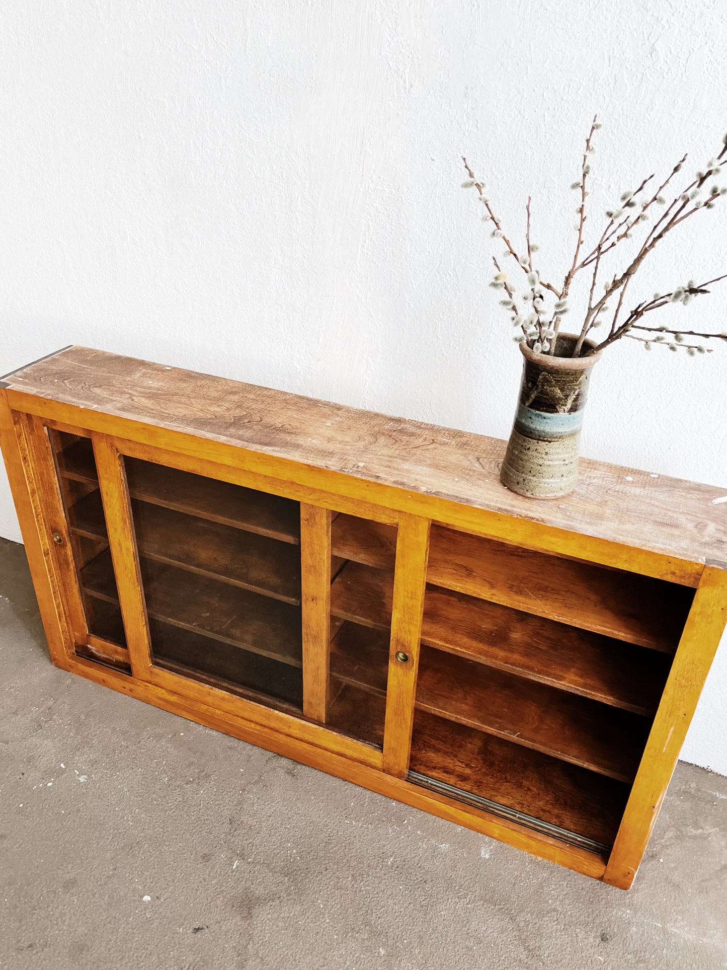 Mid Century Sliding Door Cabinet