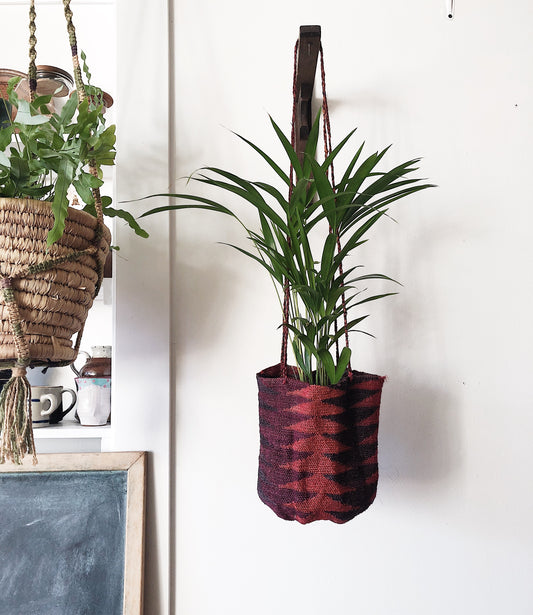 Woven Hanging Basket Planter
