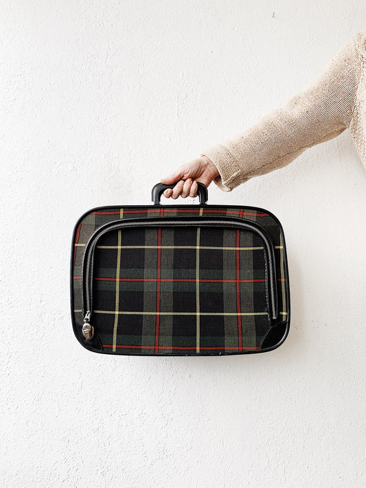 Vintage Tartan Plaid Suitcase