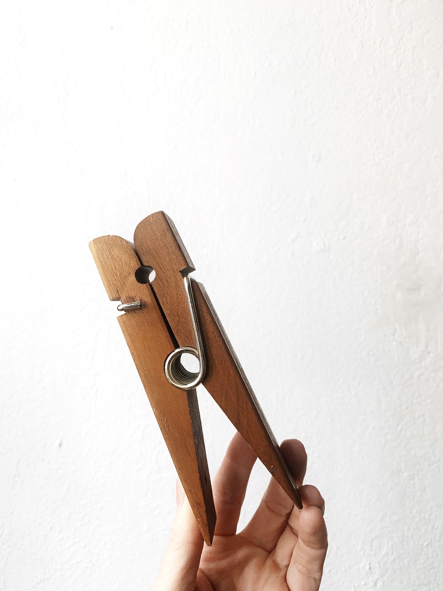 Large Vintage Wood Paperclip