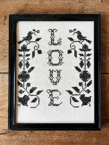 Vintage Framed Needlepoint