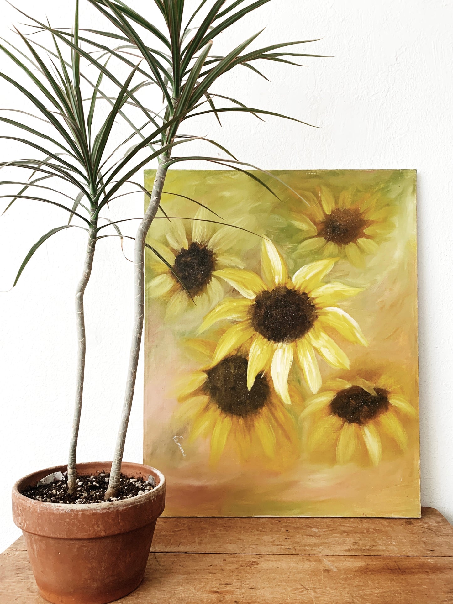 Vintage Sunflower Painting